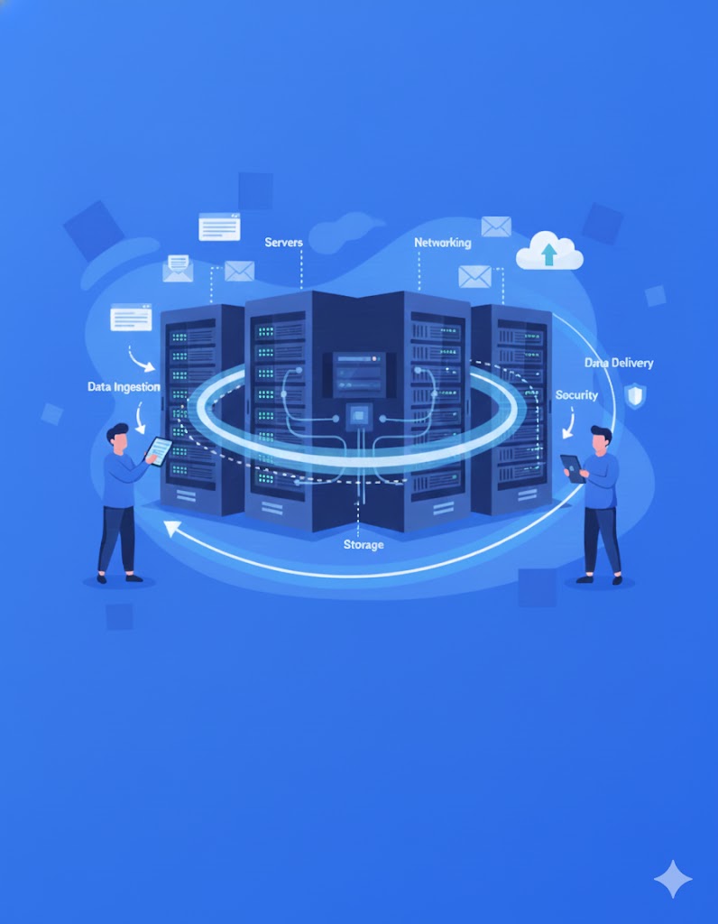 Data center operations team at work